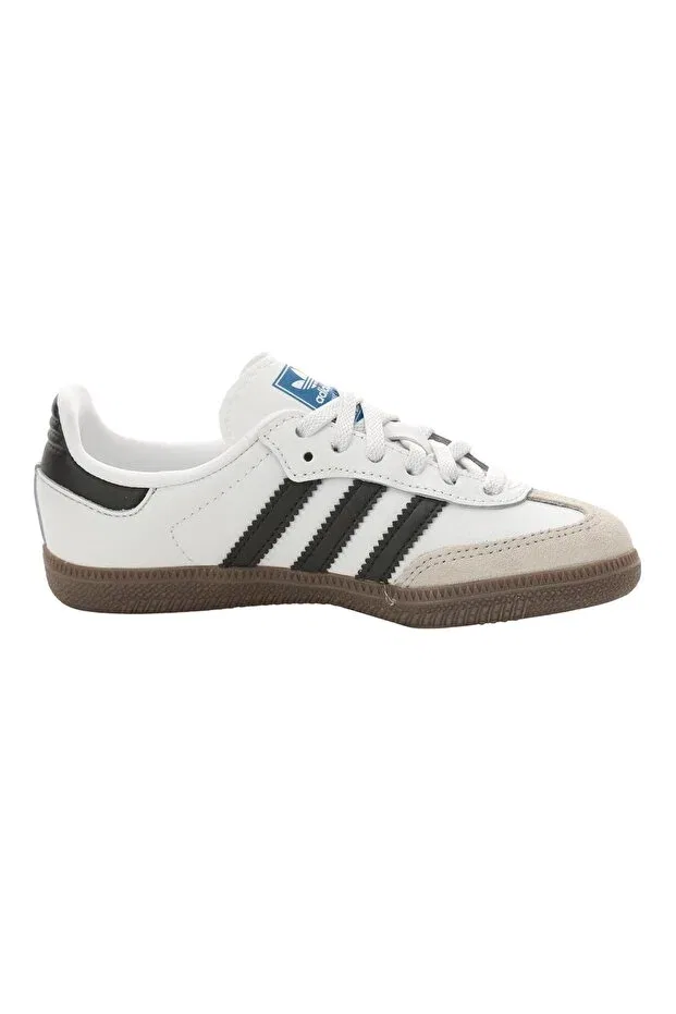 Детские кроссовки для девочек текстильные Samba OG CF EL C Adidas, White — фото 4