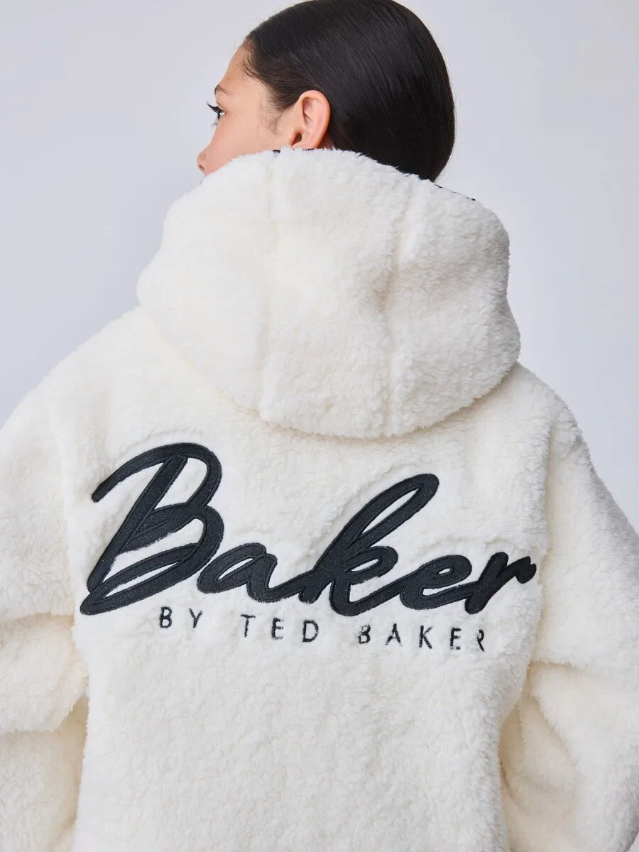 Куртка Baker by Ted Baker межсезонья кремового цвета — фото 4