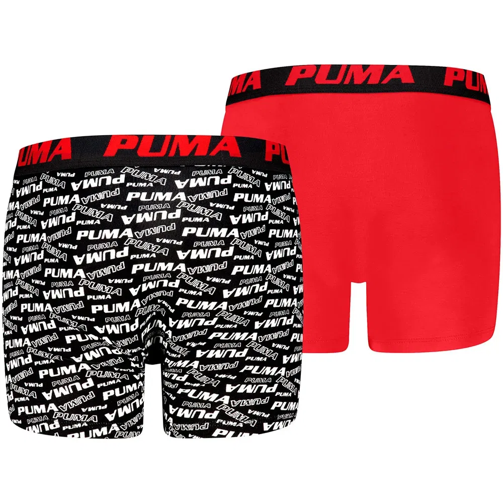 Детские боксеры для мальчиков с принтом Puma, Black — фото 2
