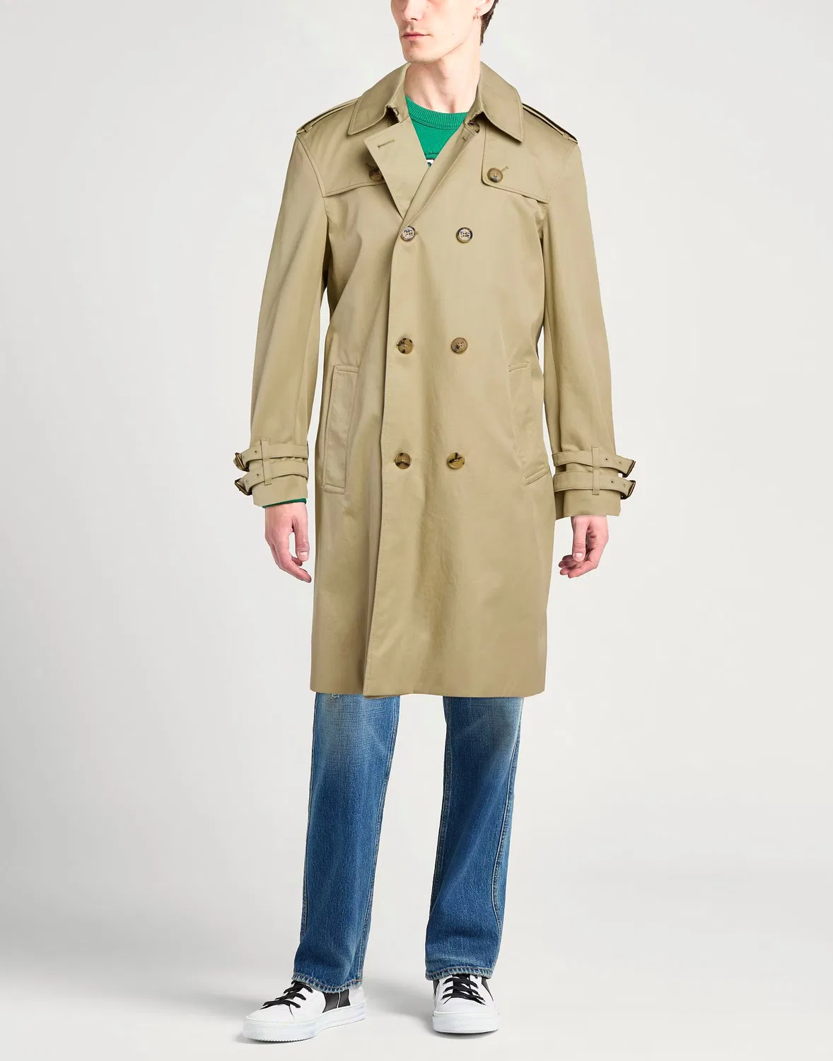 Мужское тренчкот из твила Burberry, бежевый — фото 2