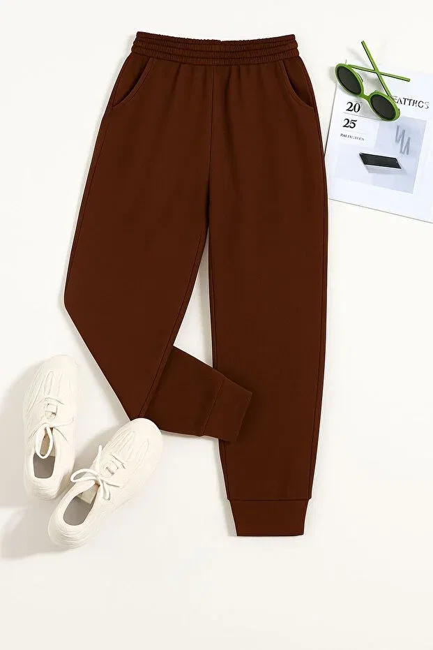 Детские спортивные штаны для девочек с утяжкой Benroma, Brown