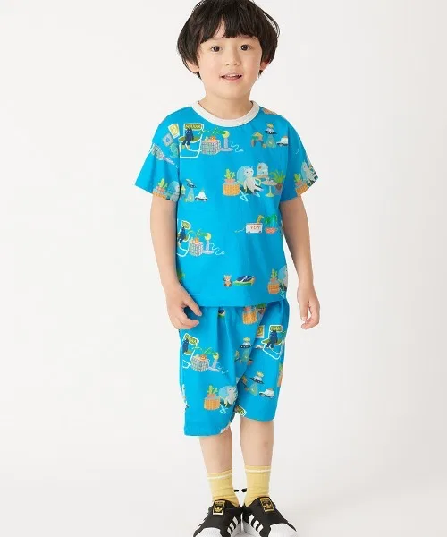 Детские шорты с принтом Toy Room KOTOMI FUJIWARA hakka kids, Blue — фото 4