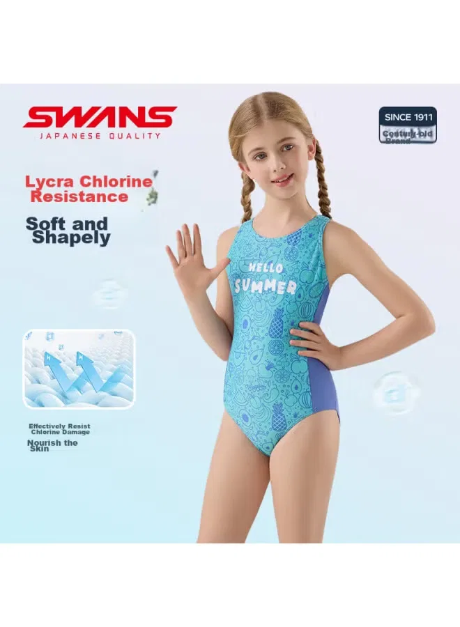 Купальник детский слитный с быстрым высыханием модель 243 Speed Vision, голубой — фото 3