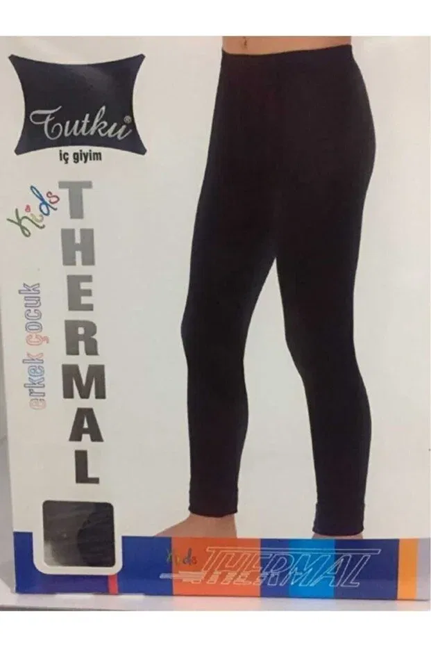 Детские термоштаны для мальчиков хлопковые Tutku, Black