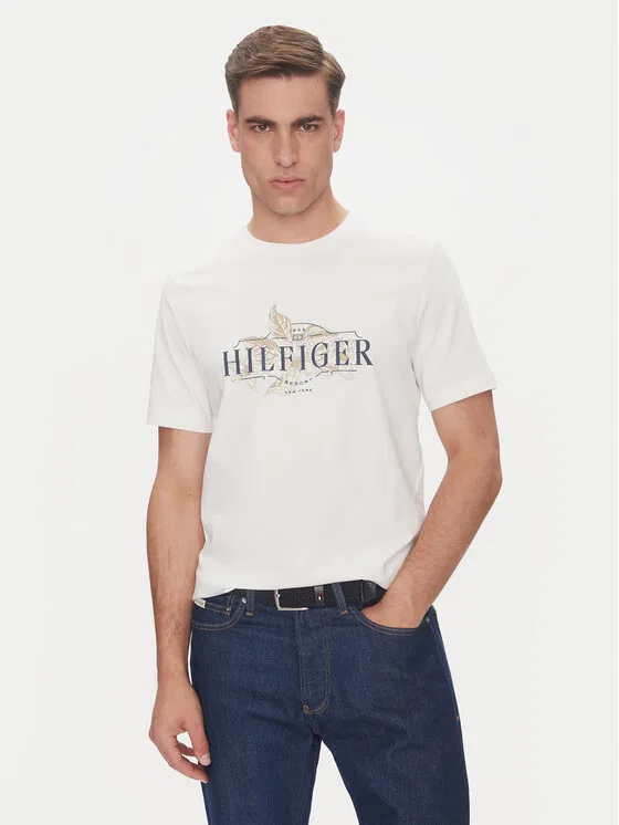 Футболка regular fit Tropical Floral Tommy Hilfiger, белый