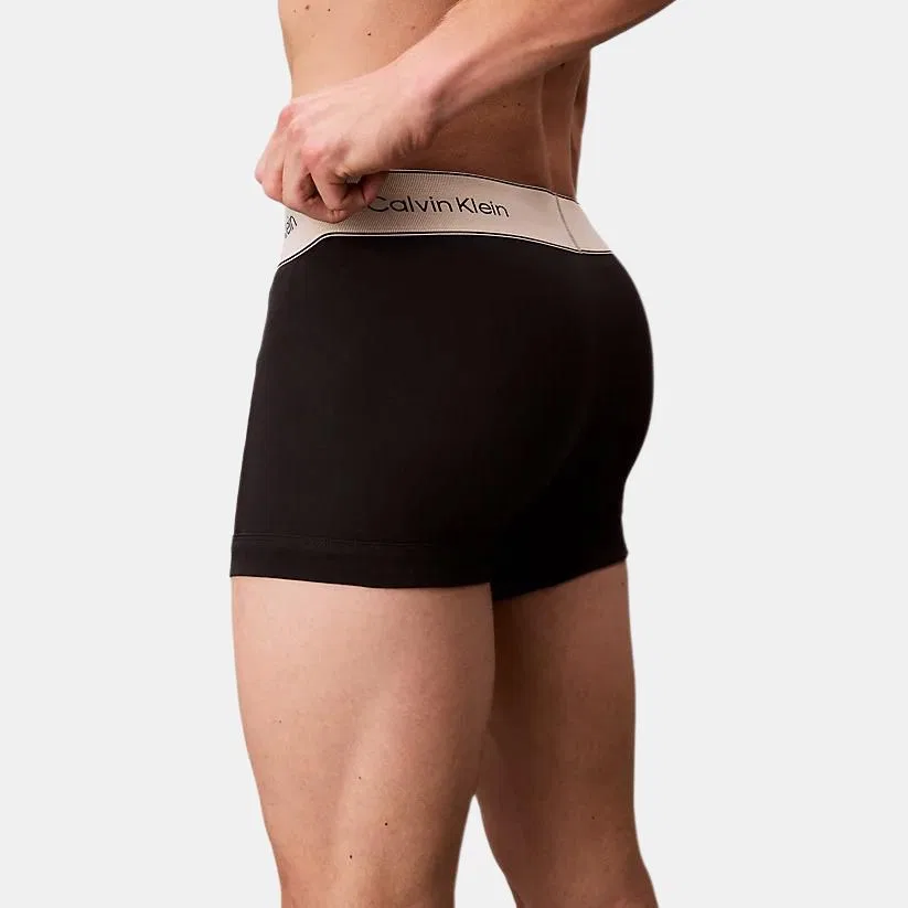 Мужские боксеры с логотипом, комплект из 3 штук, Calvin Klein, Black — фото 4