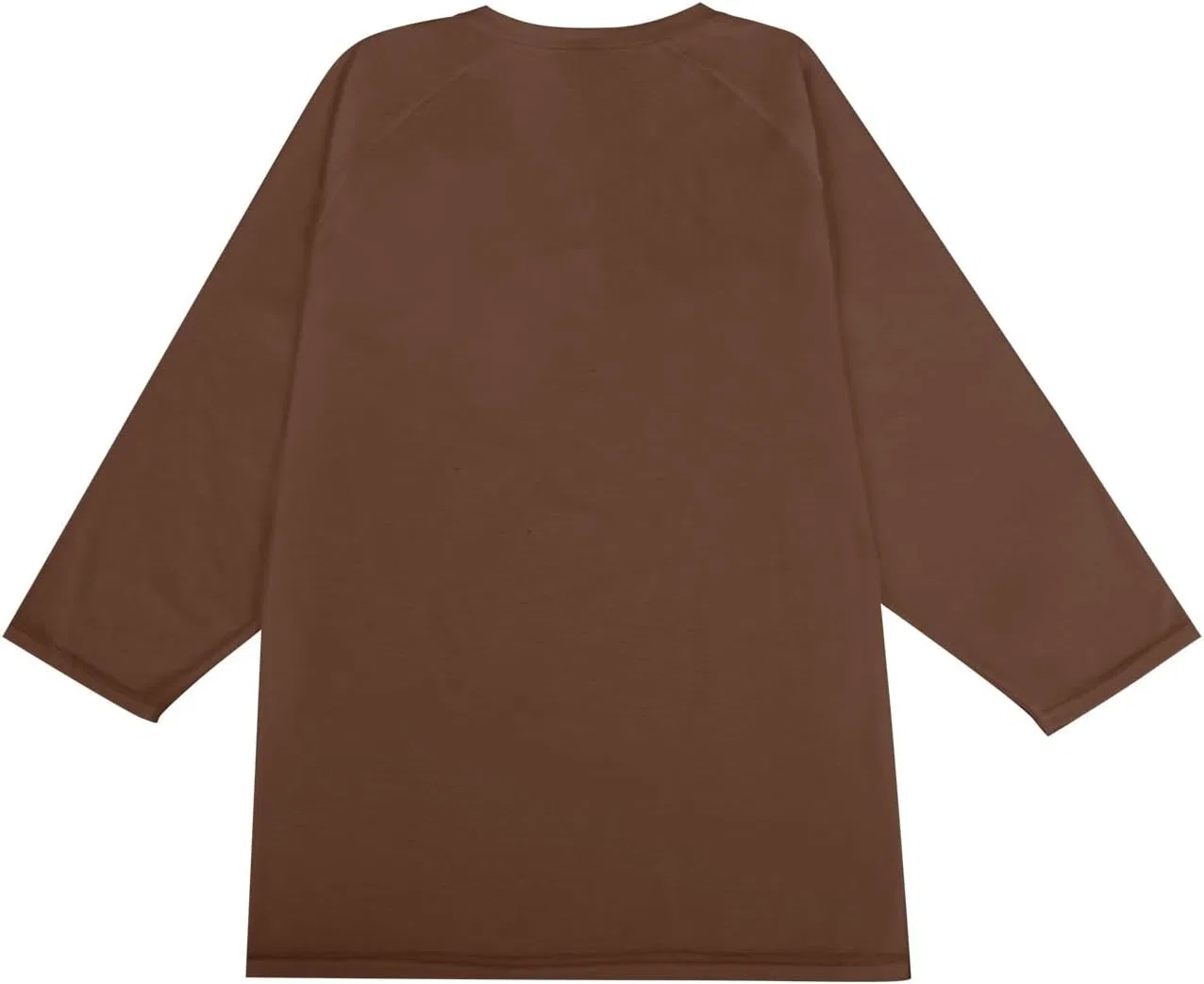 Мужская футболка с длинным рукавом 3/4 свободного кроя, Brown — фото 4