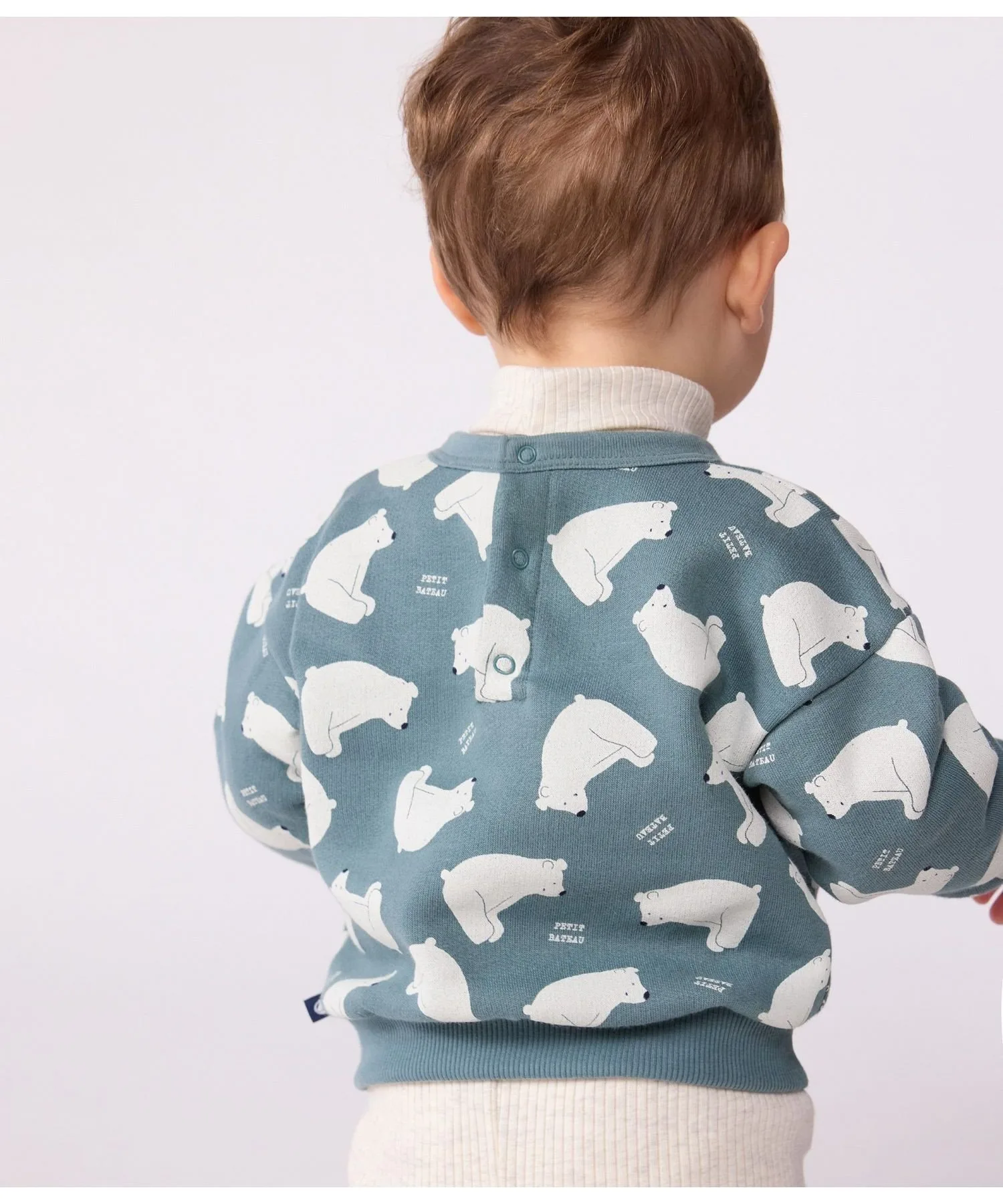 Пуловер из толстовки PETIT BATEAU, Indigo Blue/Multicolor — фото 2