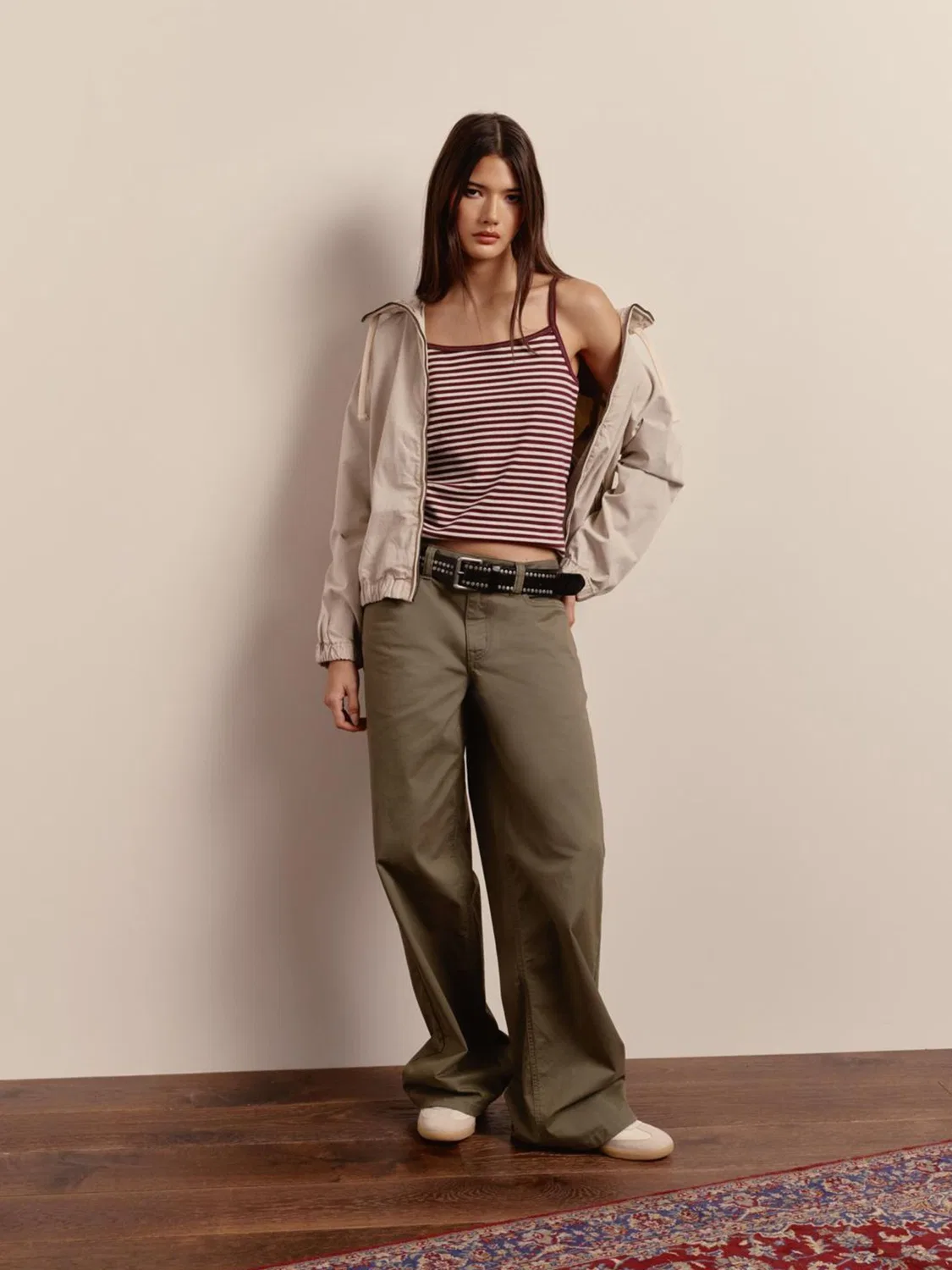 Брюки чинос свободного кроя Mid Rise Baggy Superdry, зеленый — фото 2