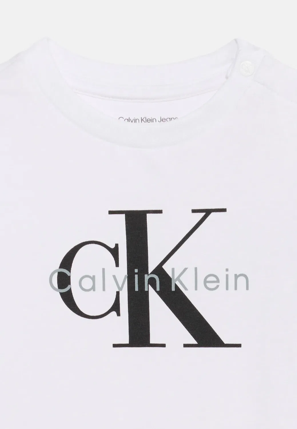 Футболка унисекс с длинными рукавами Monologo Calvin Klein Jeans, Bright White — фото 3