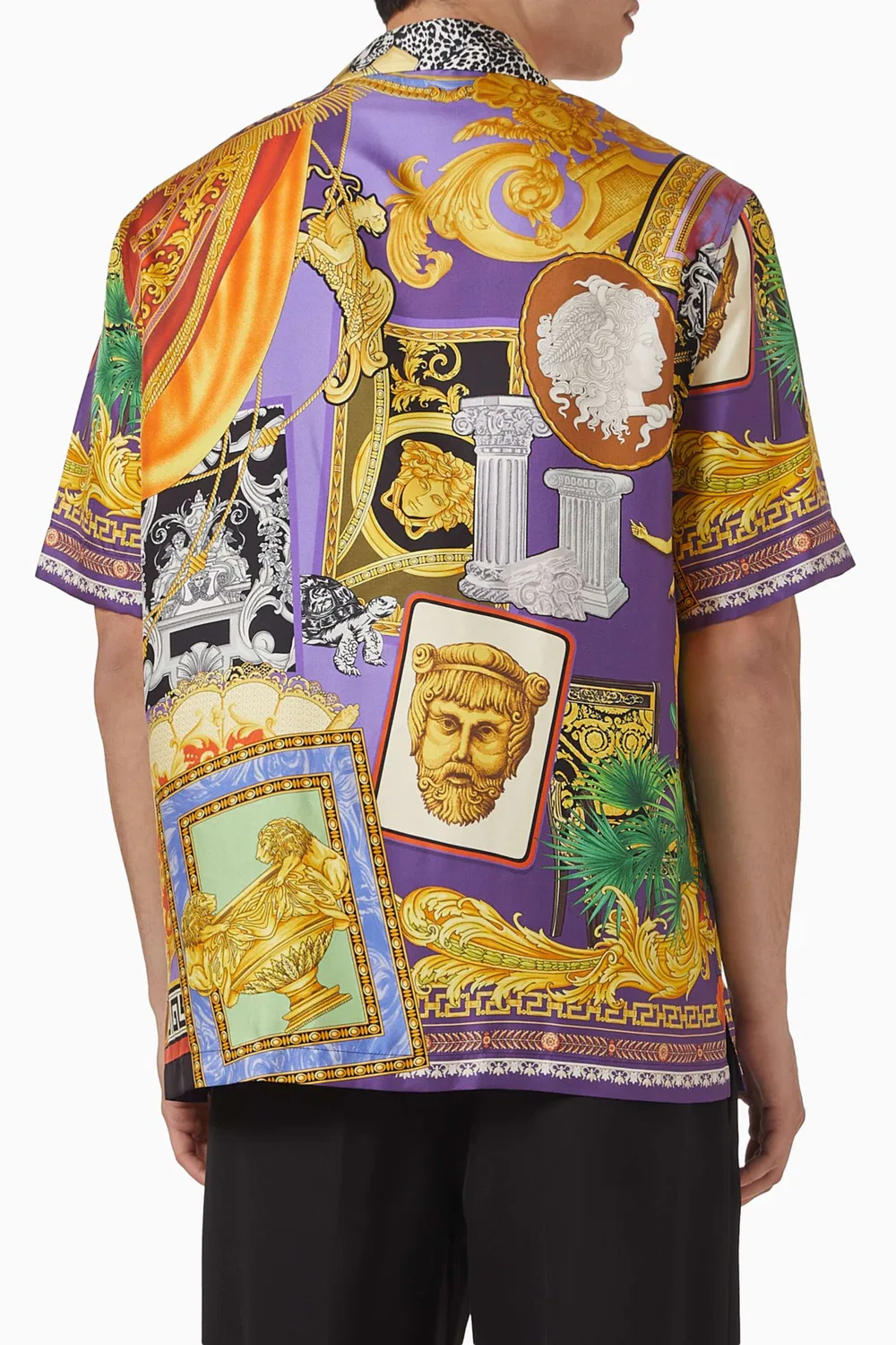 Рубашка с принтом пэчворк Versace — фото 3