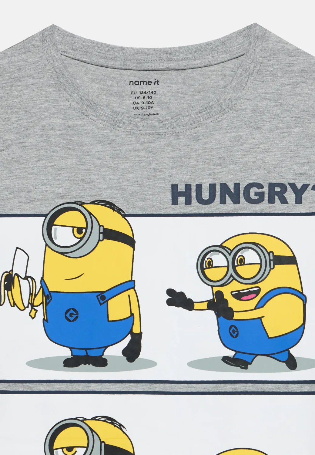 Футболка с длинными рукавами Nkmaban minions Name It, Grey Melange — фото 4