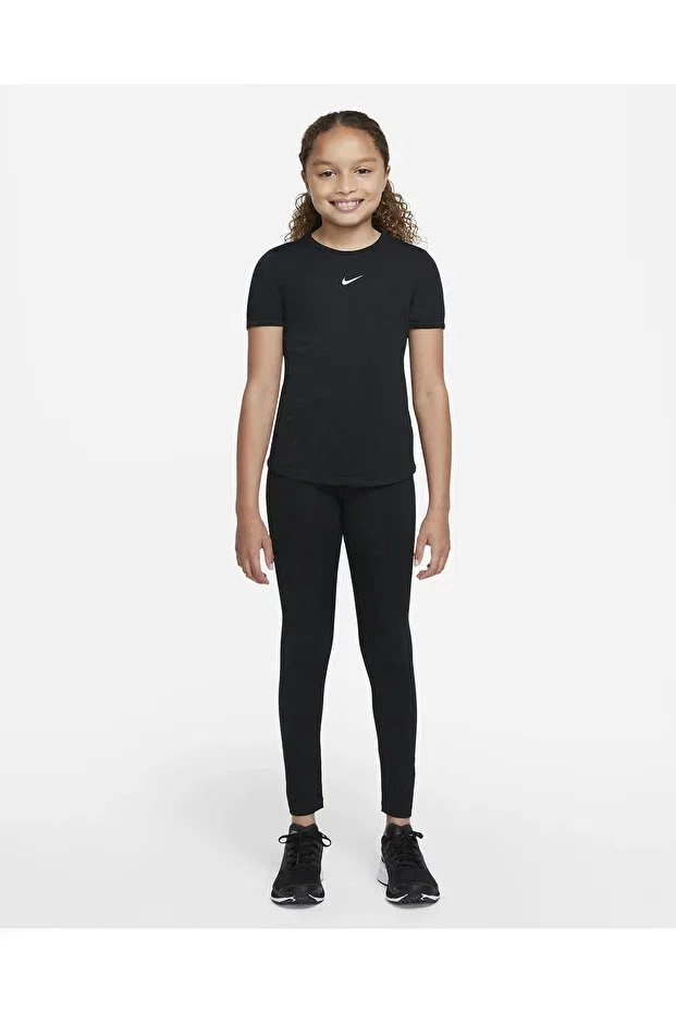 Детская футболка для девочек с коротким рукавом Sportswear Nike, Black — фото 4