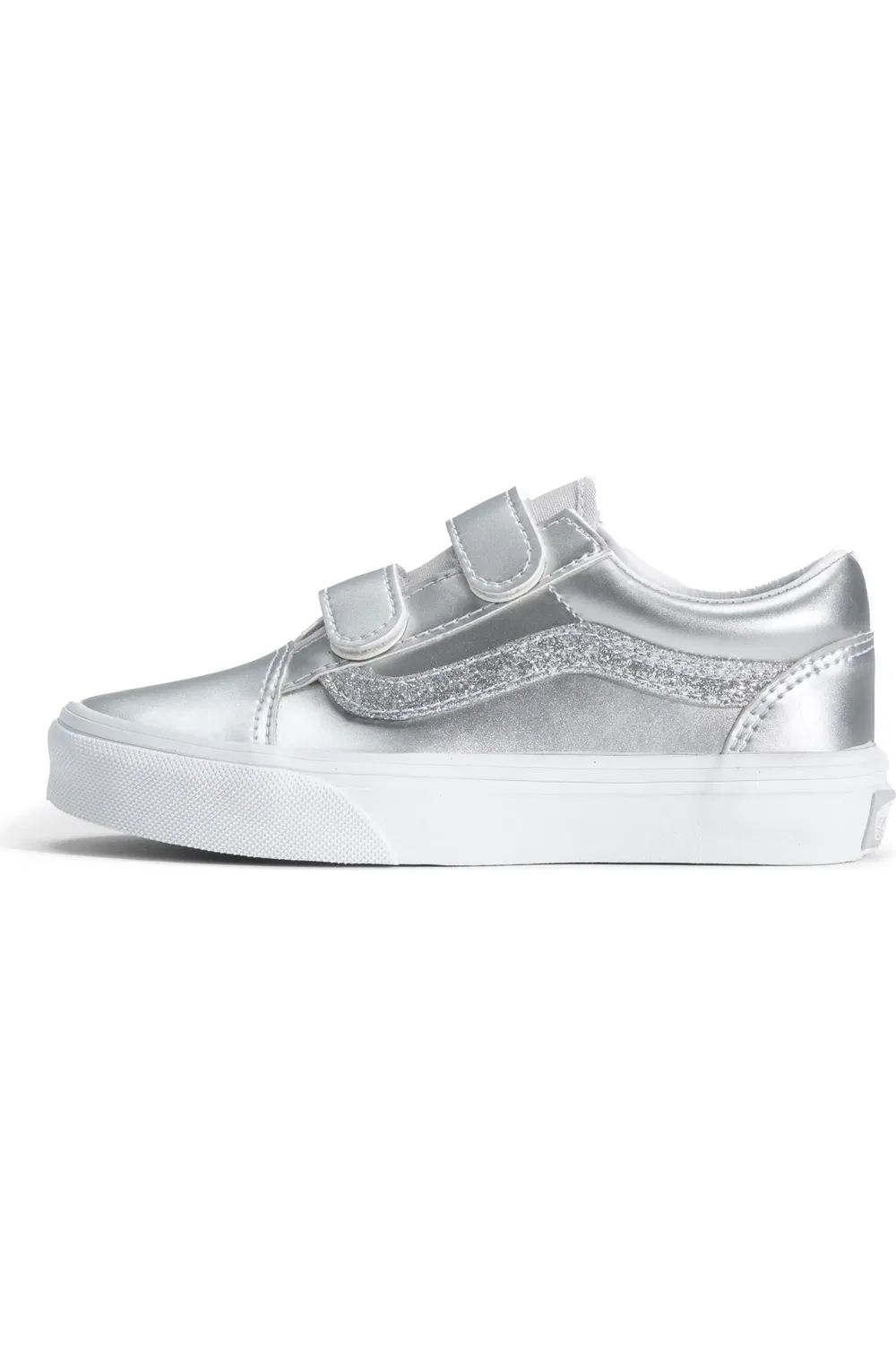 Кроссовки детские с блестками Old Skool V Vans, Dazzled Lunar Rock — фото 3
