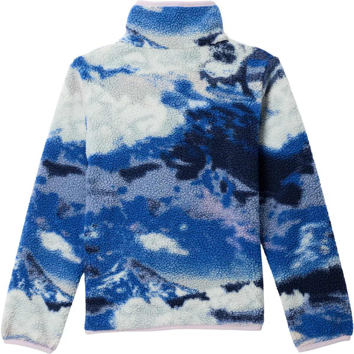 Детское флисовое пальто с принтом Helvetia II Printed 1/2-Snap Fleece Columbia, Collegiate Navy Dreaming/Stormwatch — фото 2