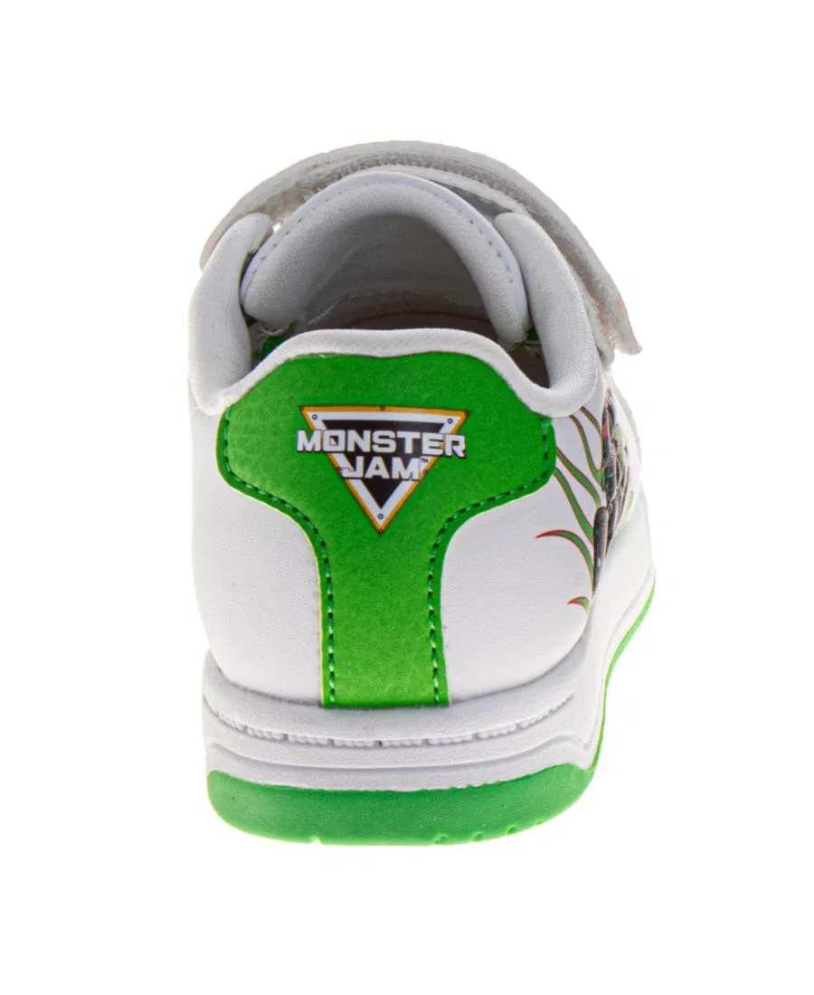 Кеды с принтом Grave Digger Monster Jam, White Green — фото 3