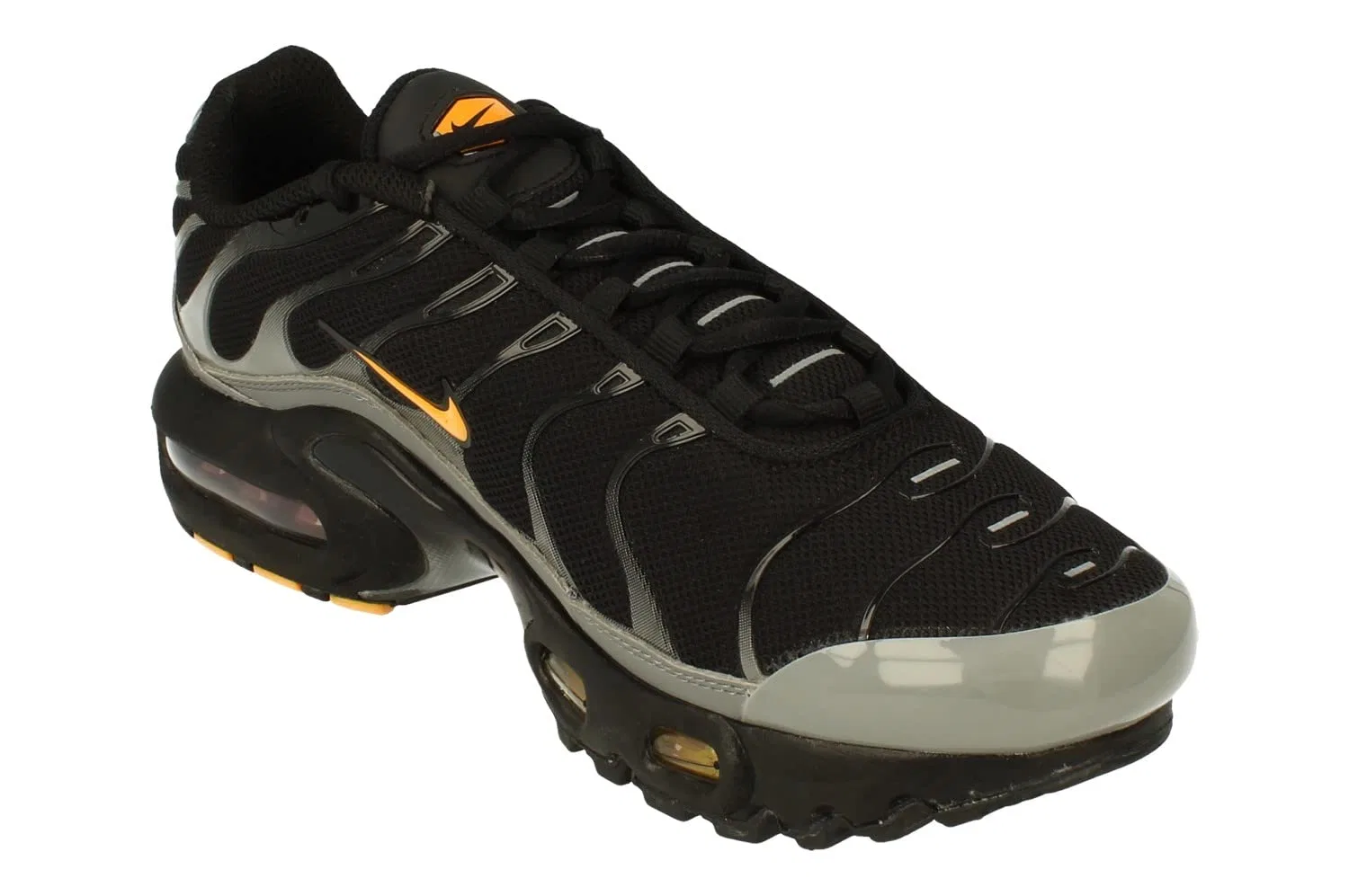 Детские кроссовки для мальчиков с сетчатым верхом NIKE Air Max Plus DC0961 NIKE, Black Laser Orange — фото 4