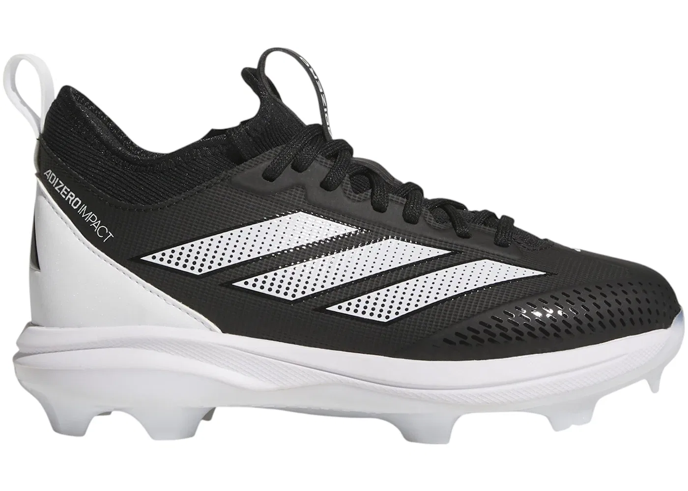 Детские бутсы с шипами TPU Adizero Impact 2.0 Adidas, Core Black/Cloud White/Cloud White
