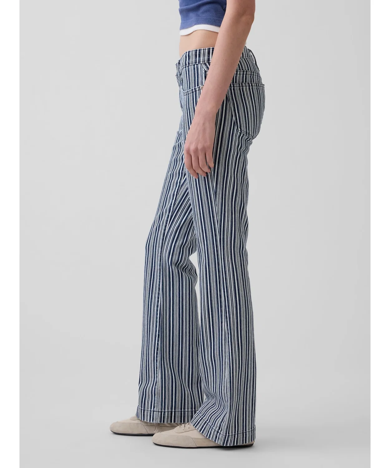 Женские джинсы с низкой посадкой и полной длиной, модель Long & Lean GAP, Blue — фото 2