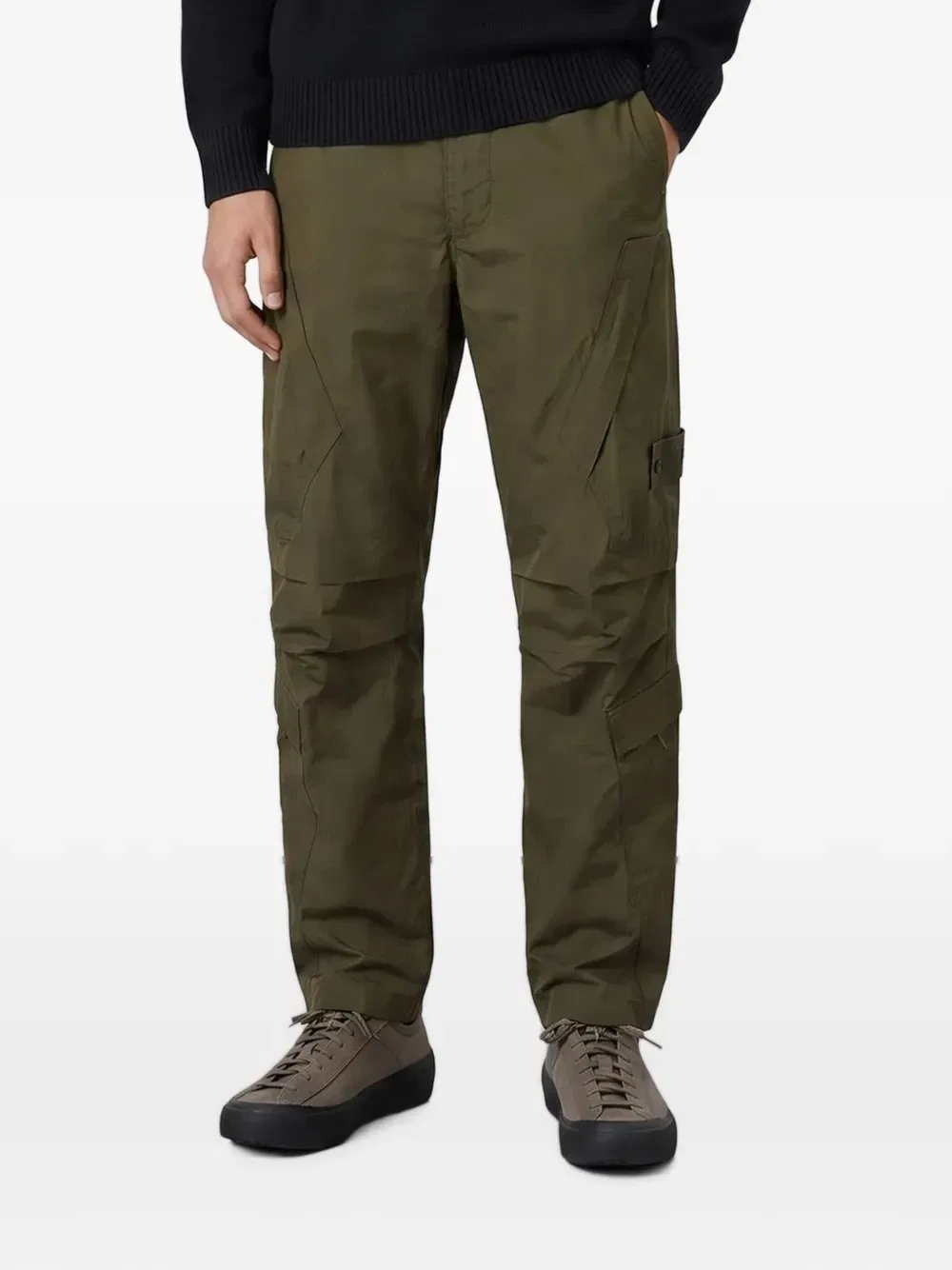 Карго-брюки 3100022 с нашивкой-логотипом Stone Island, зеленый