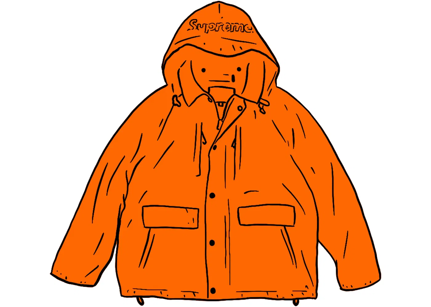 Мужская куртка-полевик с вощеным хлопком Field Jacket Supreme, Orange