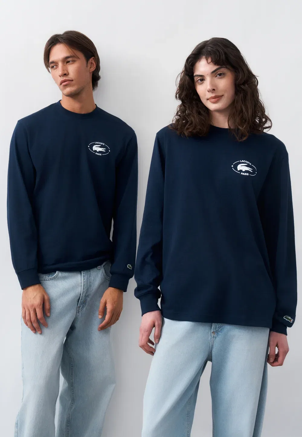 Унисекс - футболка с длинными рукавами Lacoste, Navy Blue — фото 2