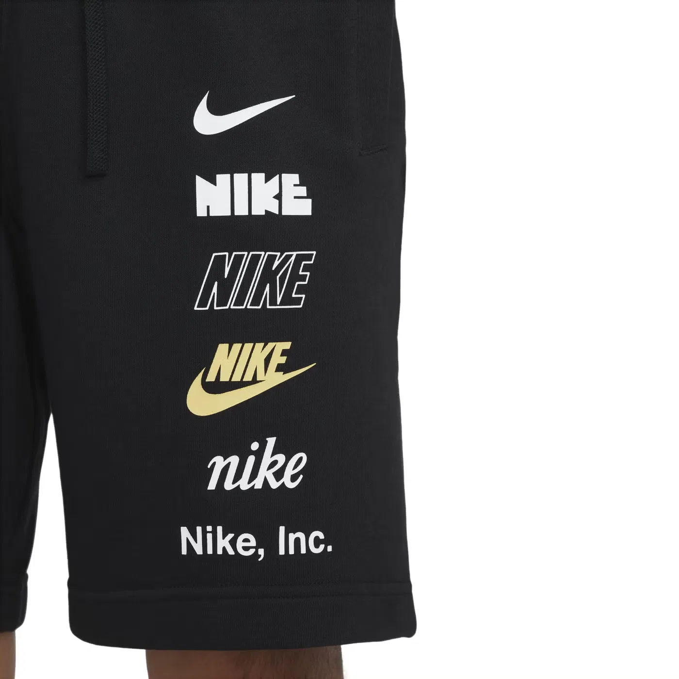 Шорты из футера с логотипом Nike, черный — фото 3