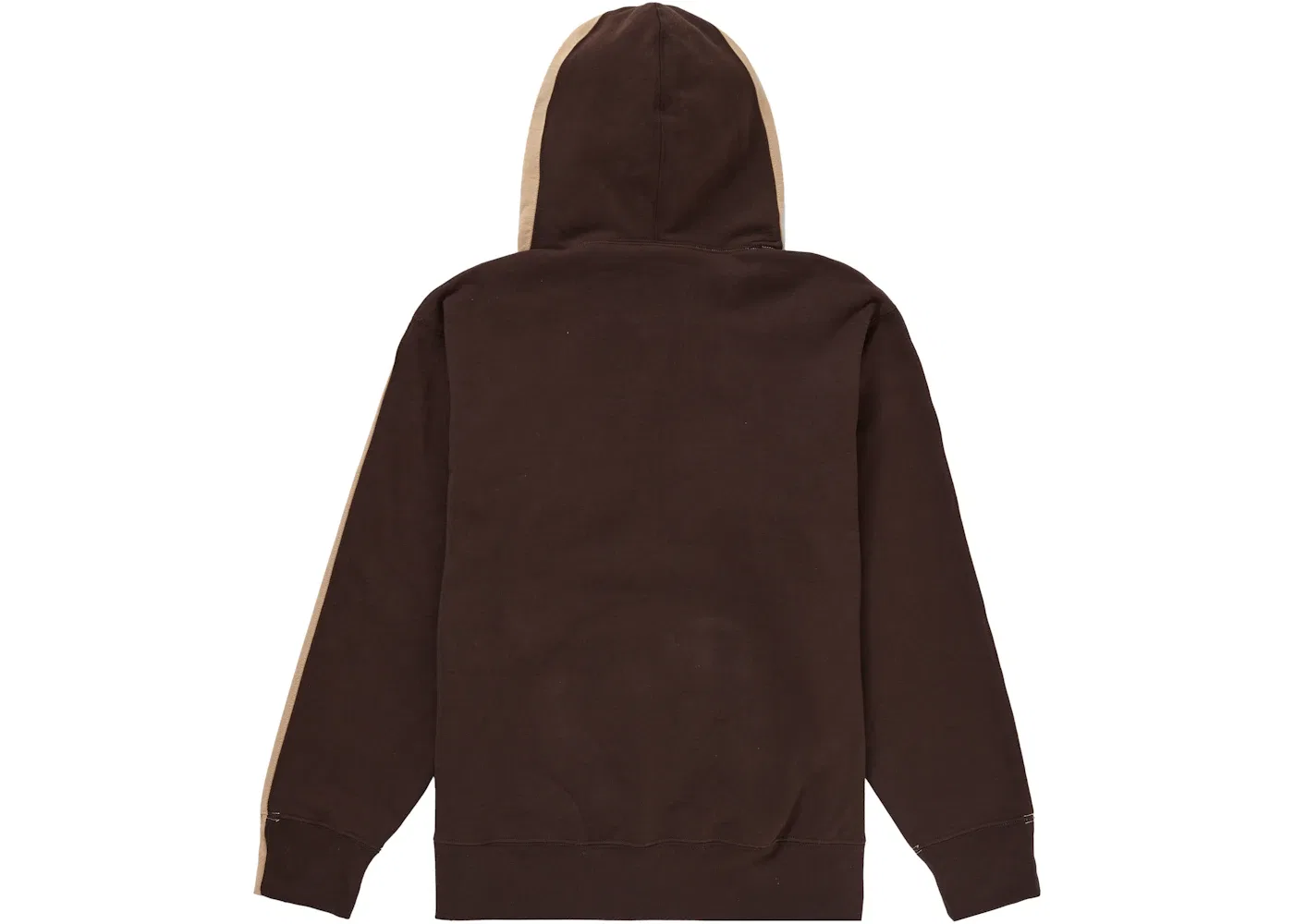 Мужской худи с принтом Supreme S Logo Split Hooded Sweatshirt, Tan — фото 2