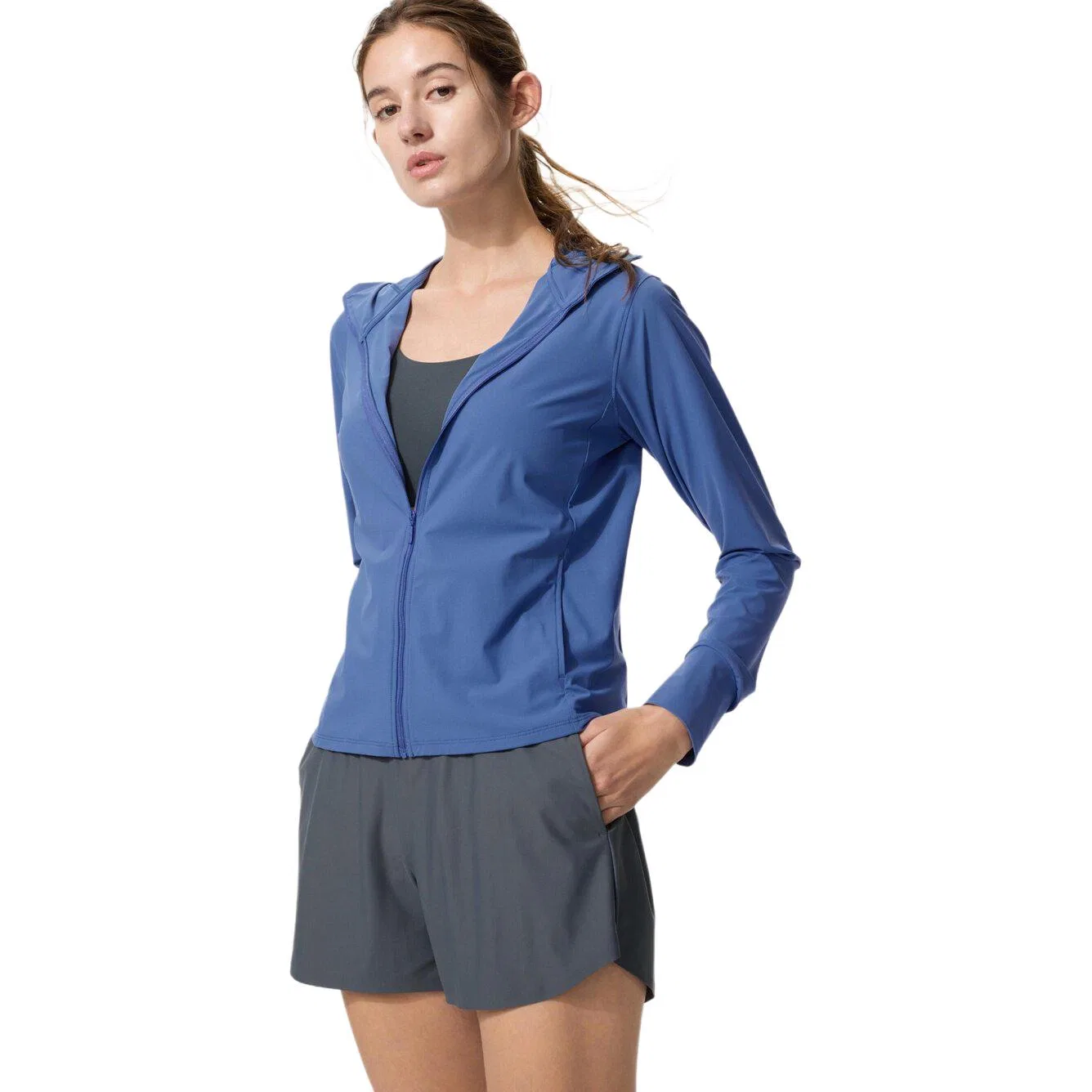 Женская тонкая одежда для защиты от солнца UNIQLO, Blue — фото 4