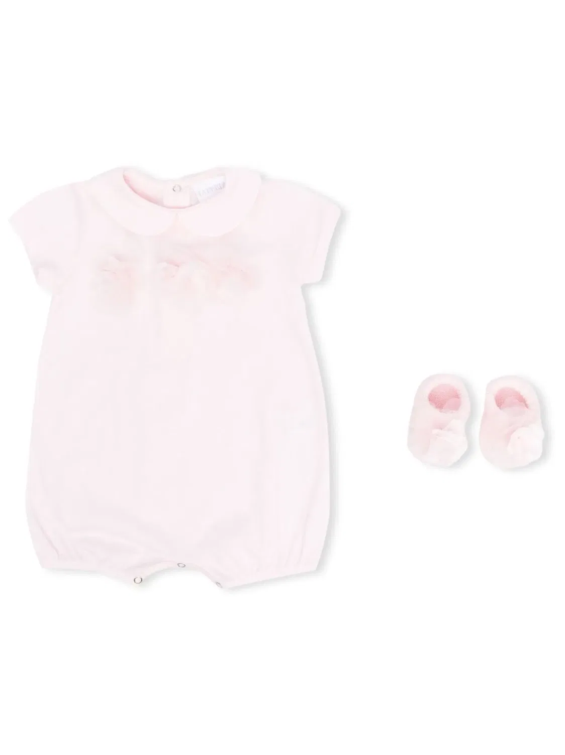 Комплект babygrow с цветочной аппликацией La Perla, розовый