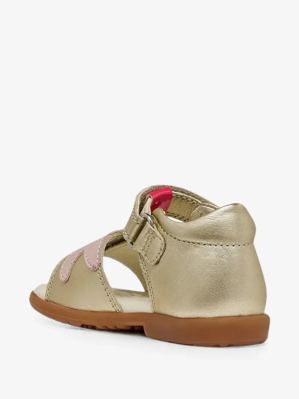Сандалии Verred на липучках с нашивкой в виде бабочки Geox Kids, золотой — фото 4
