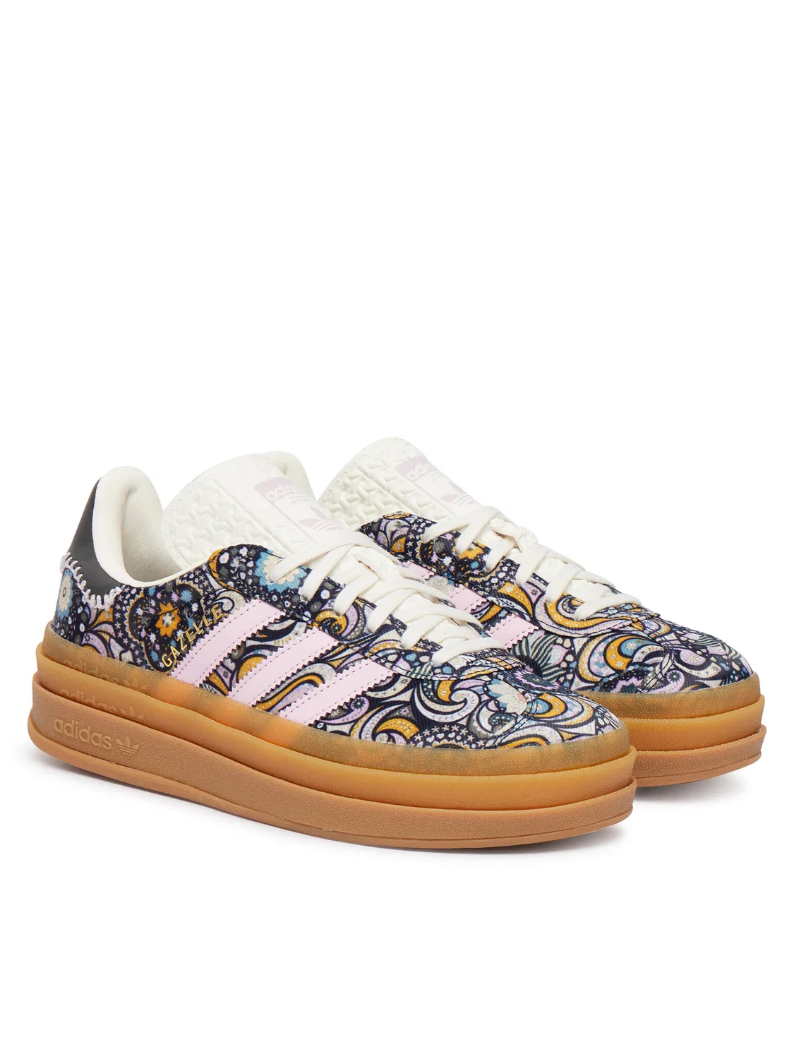Кроссовки для девочки Liberty London Gazelle Bold Adidas, черный — фото 2