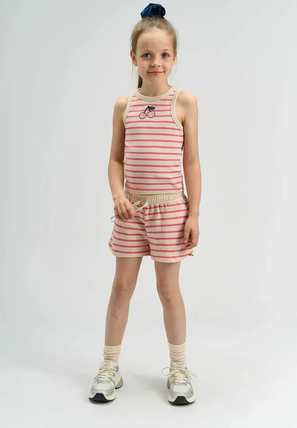 Топ с вышивкой Shannon The New, Carmine Rose Striped, розовый