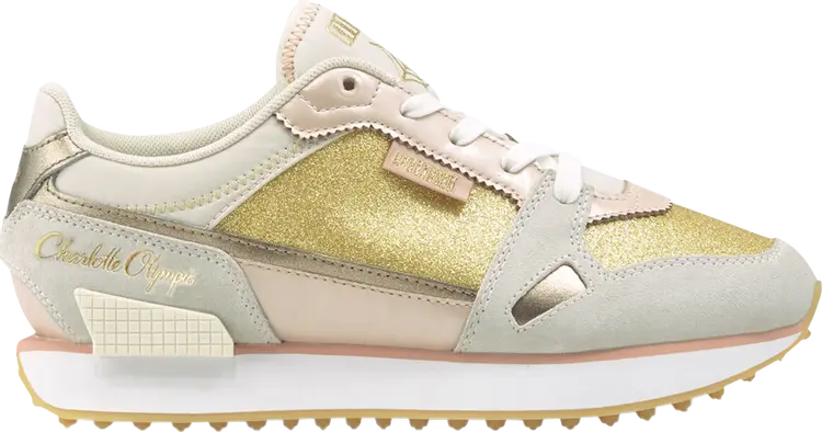 

Кроссовки Puma Charlotte Olympia x Wmns Mile Rider Gold Glitter, белый