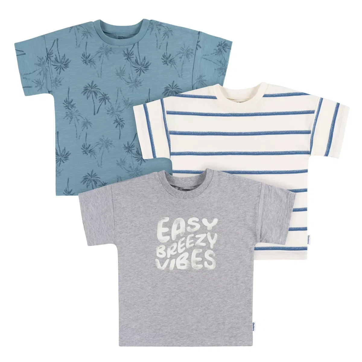 Детский комплект футболок с принтами Gerber, Easy Breezy Vibes
