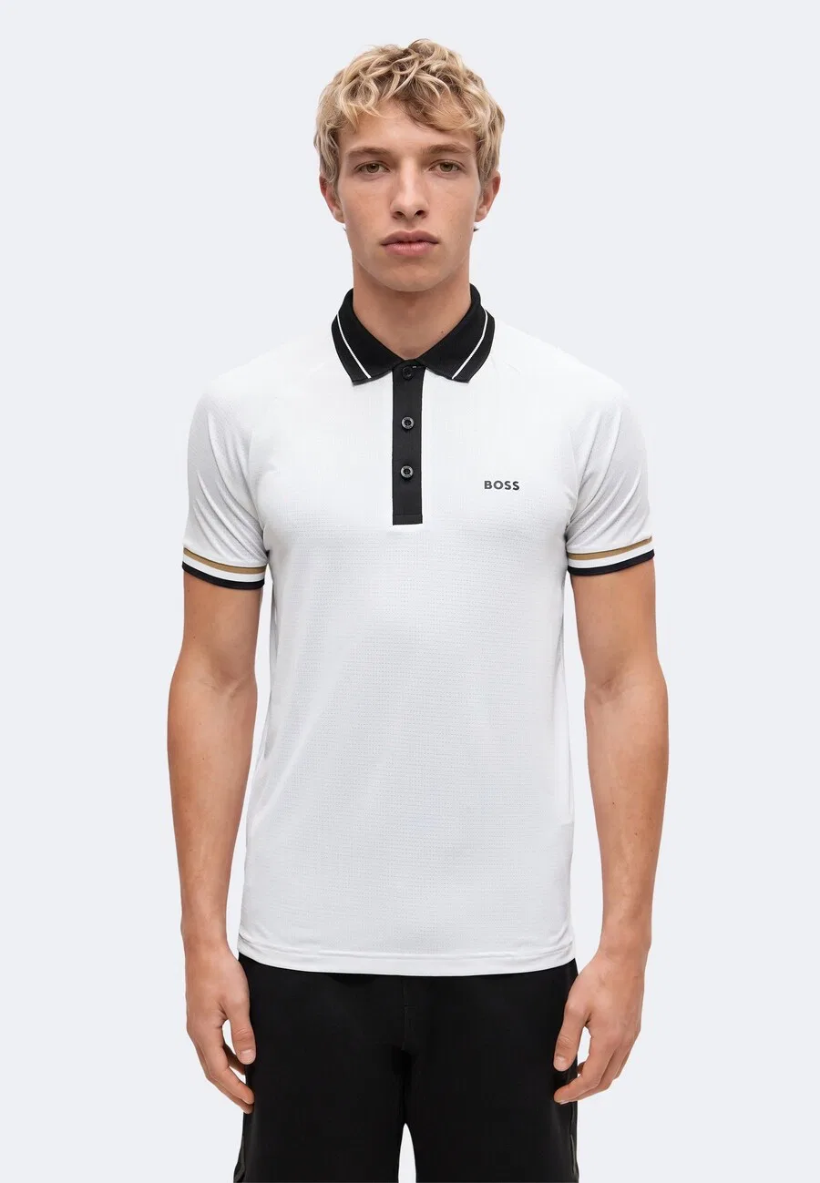 Спортивная футболка BOSS Performance Shirt 'Court' белого цвета — фото 2