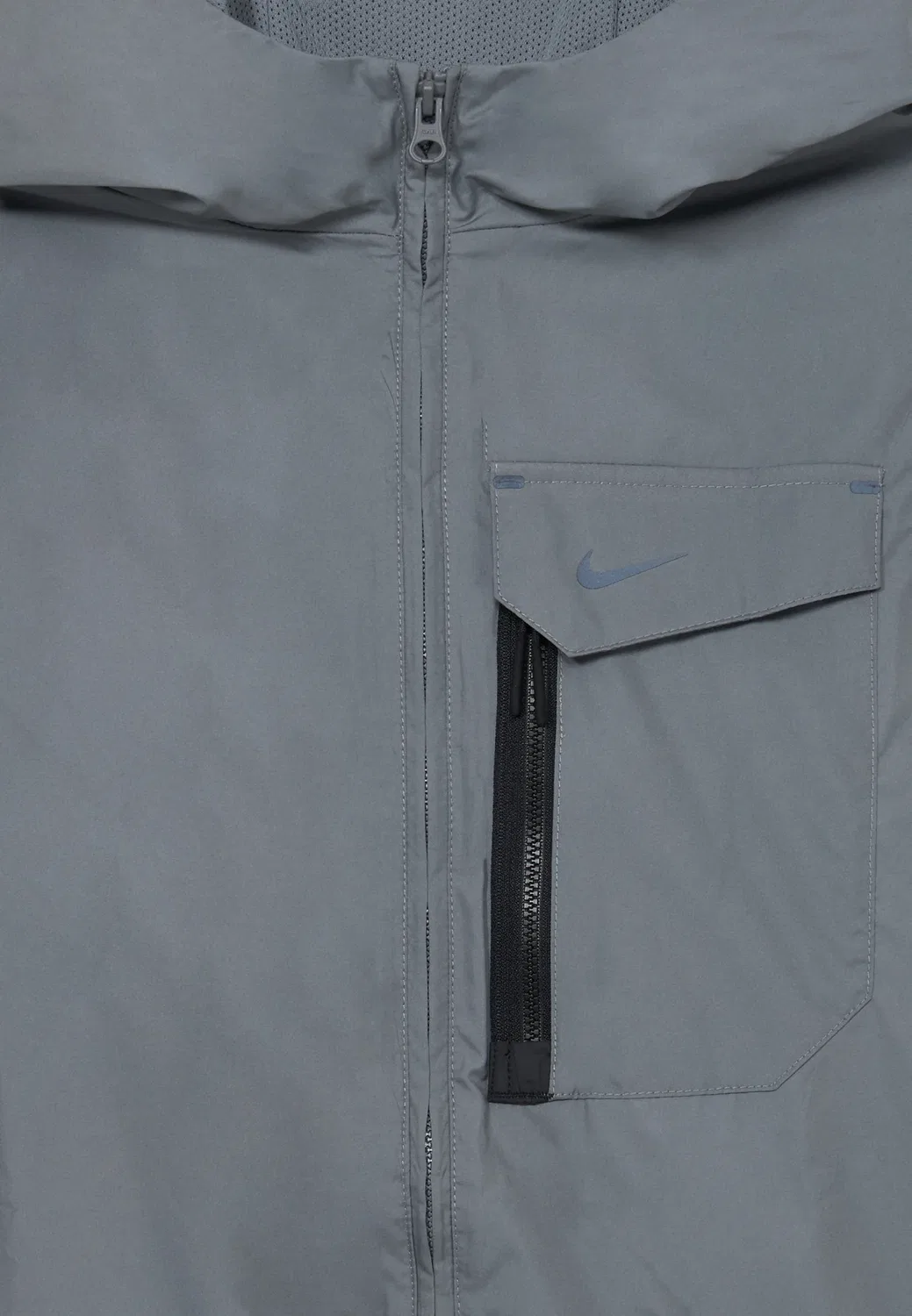 Спортивная городская куртка в стиле милитари - легкая куртка Nike Sportswear, Smoke Grey/Black — фото 3