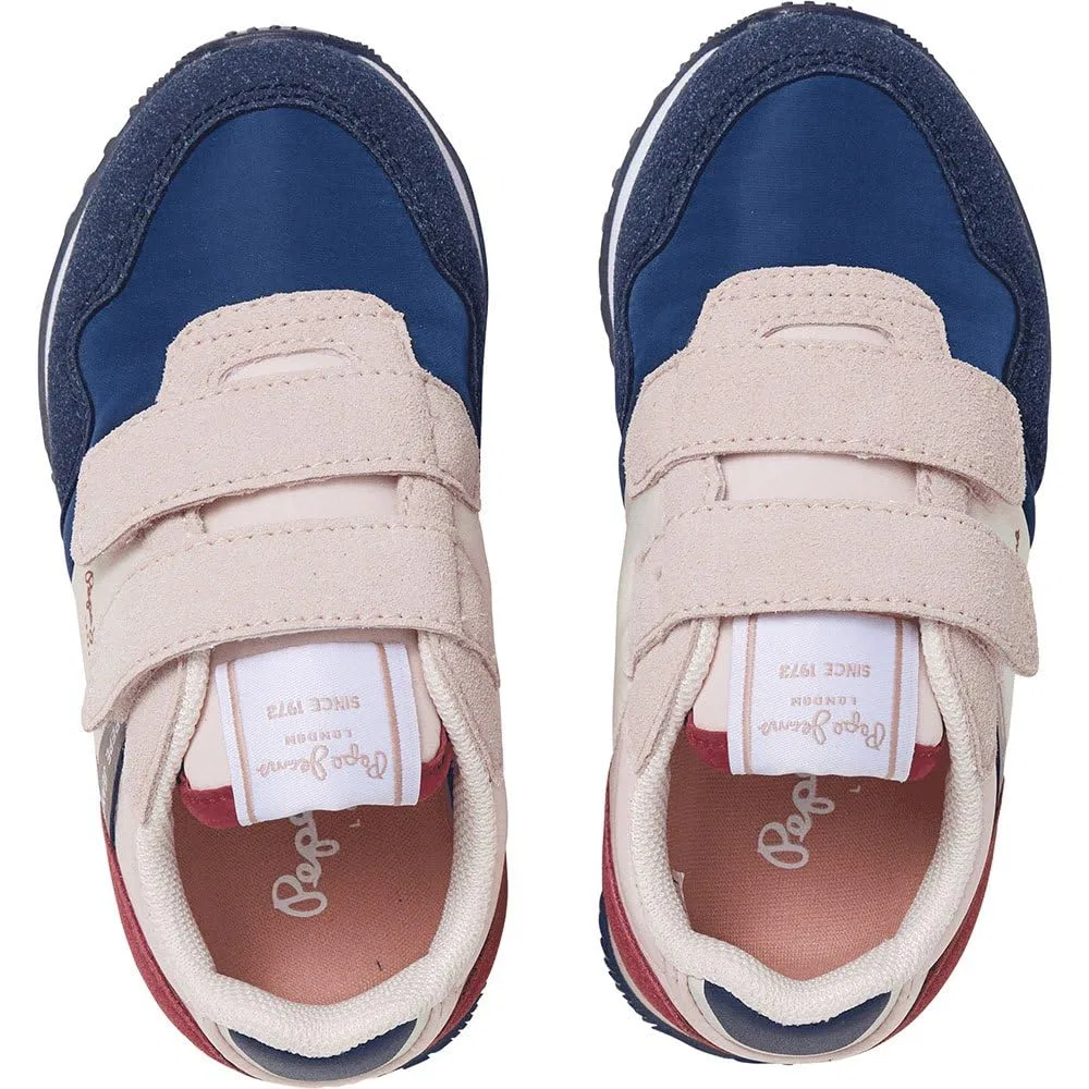 Детские кроссовки для девочек с комбинированным верхом London Colors Gk Pepe Jeans, Blue Jarman Blue — фото 4