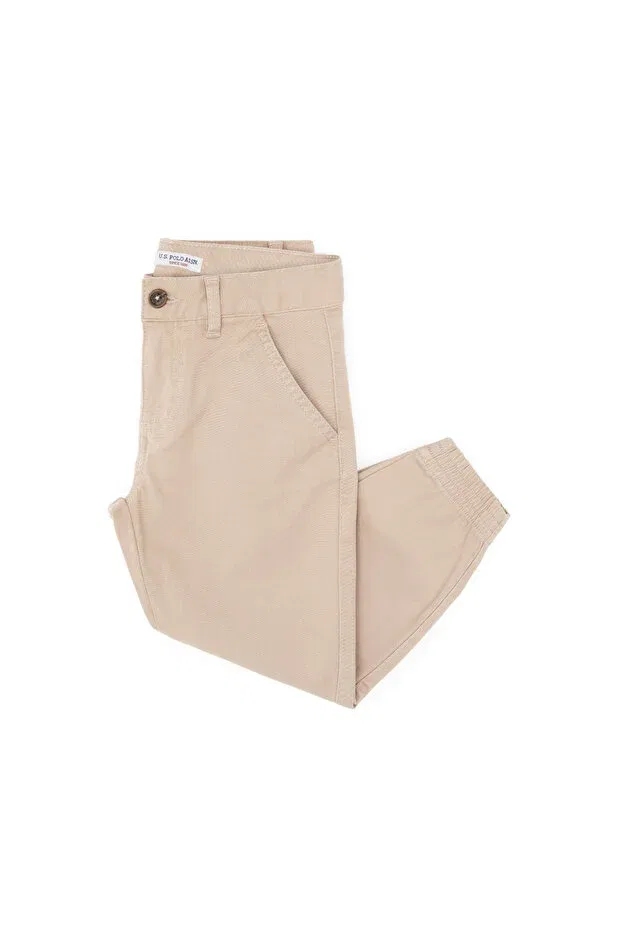 Детские брюки для мальчиков хлопковые U.S. Polo Assn., Dark Beige — фото 4