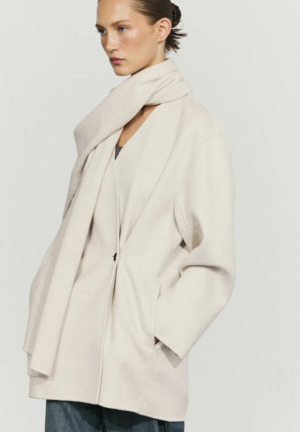 Короткая шерсть Massimo Dutti, Beige — фото 4