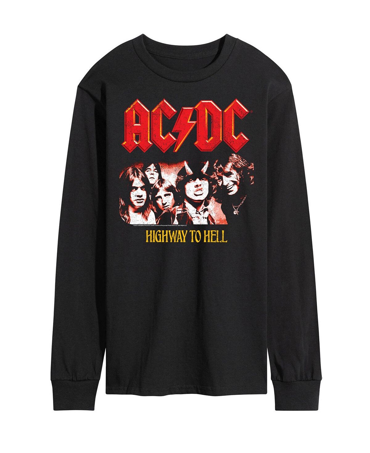 

Мужская футболка с длинным рукавом с логотипом acdc AIRWAVES, черный