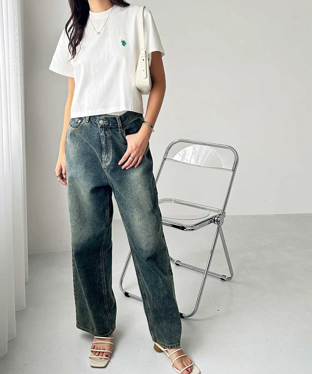 Женская футболка с коротким рукавом, модель U.S. POLO ASSN., White — фото 4