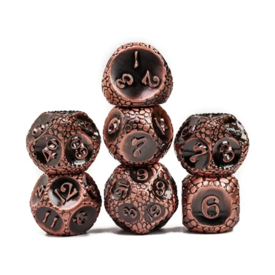 

Полимерный набор из драконьего камня — медь (7), Dice Sets - Metal - Dragonstone, Dragon, Dragon Scale, Hidden Dragon