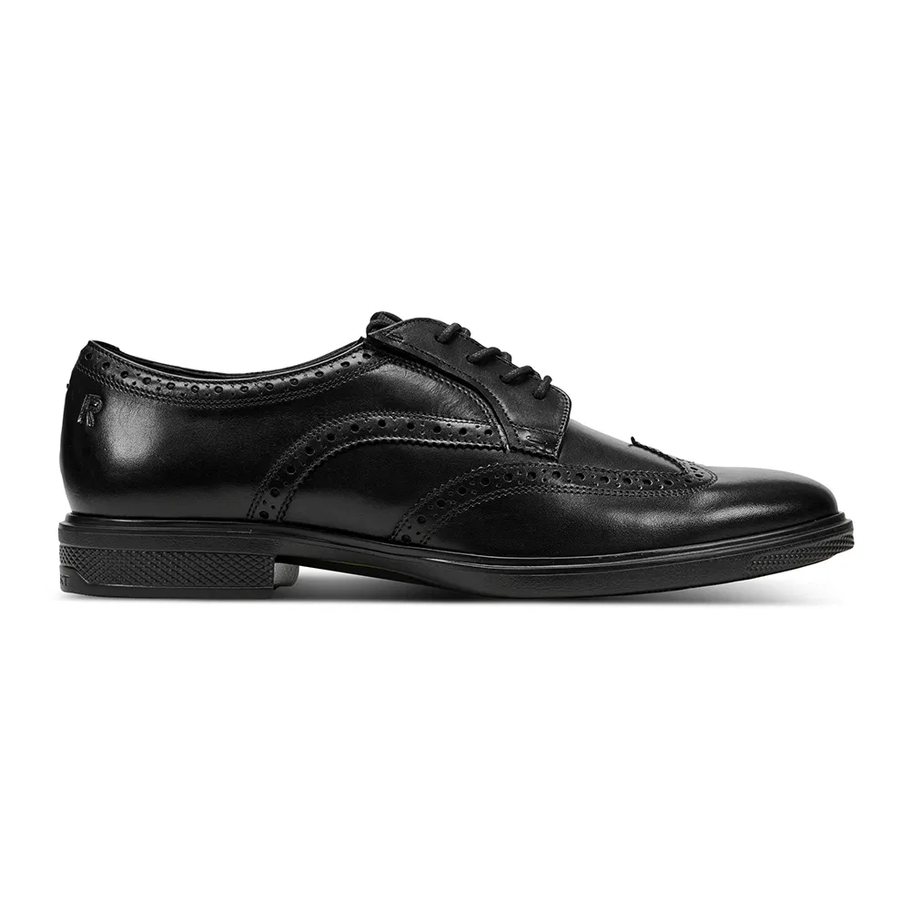 Мужские дерби туфли броги Keegan Wingtip чёрные от Rockport — фото 2