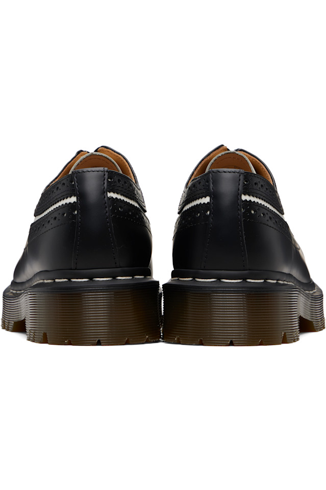 Dr. Martens Черно-Белые гладкие кожаные броги-дерби 3989 bex — фото 2