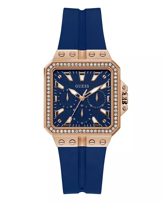

Женские многофункциональные синие силиконовые часы 34 мм GUESS