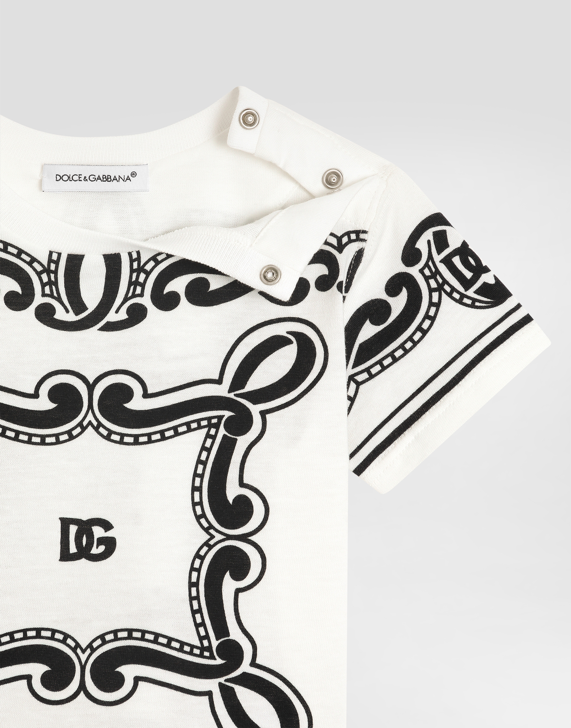 Футболка из джерси с принтом банданы Dolce&Gabbana, мультиколор — фото 4