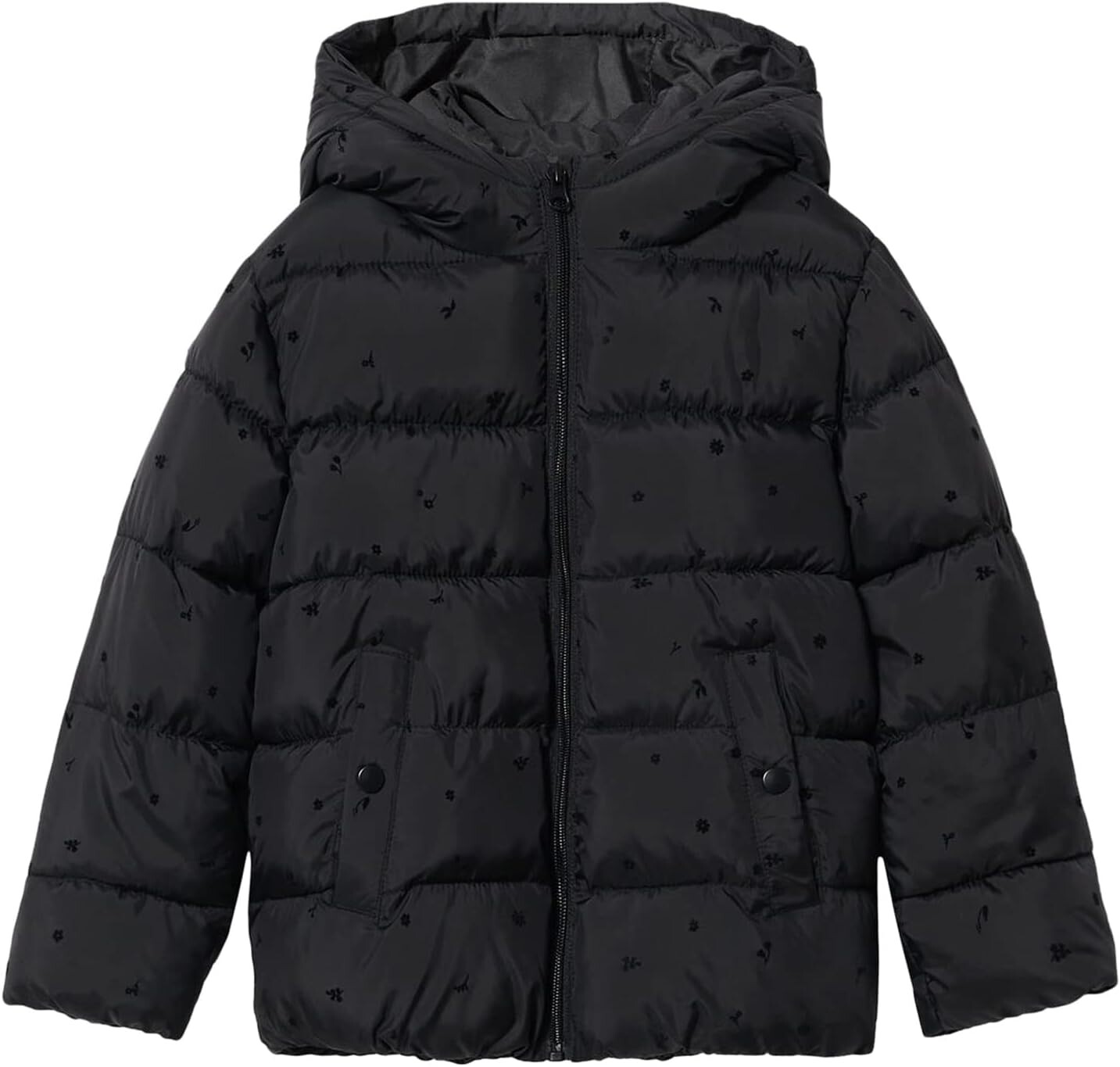 

Куртка Mango Ali Quilted Puffer Jacket, черный