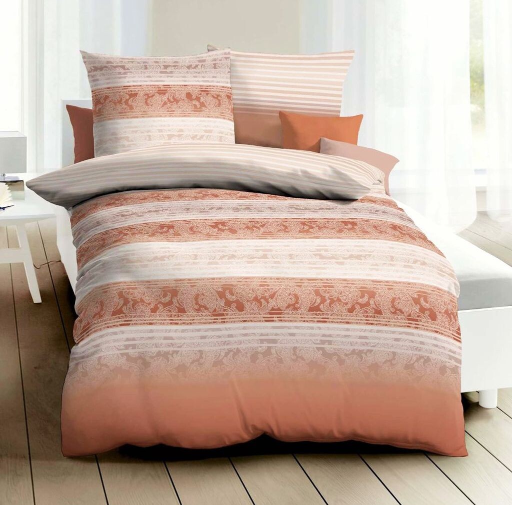 

Сатиновое постельное белье Kaeppel Mako 2 шт. 155х220см Palace Copper Terra Offwhite.