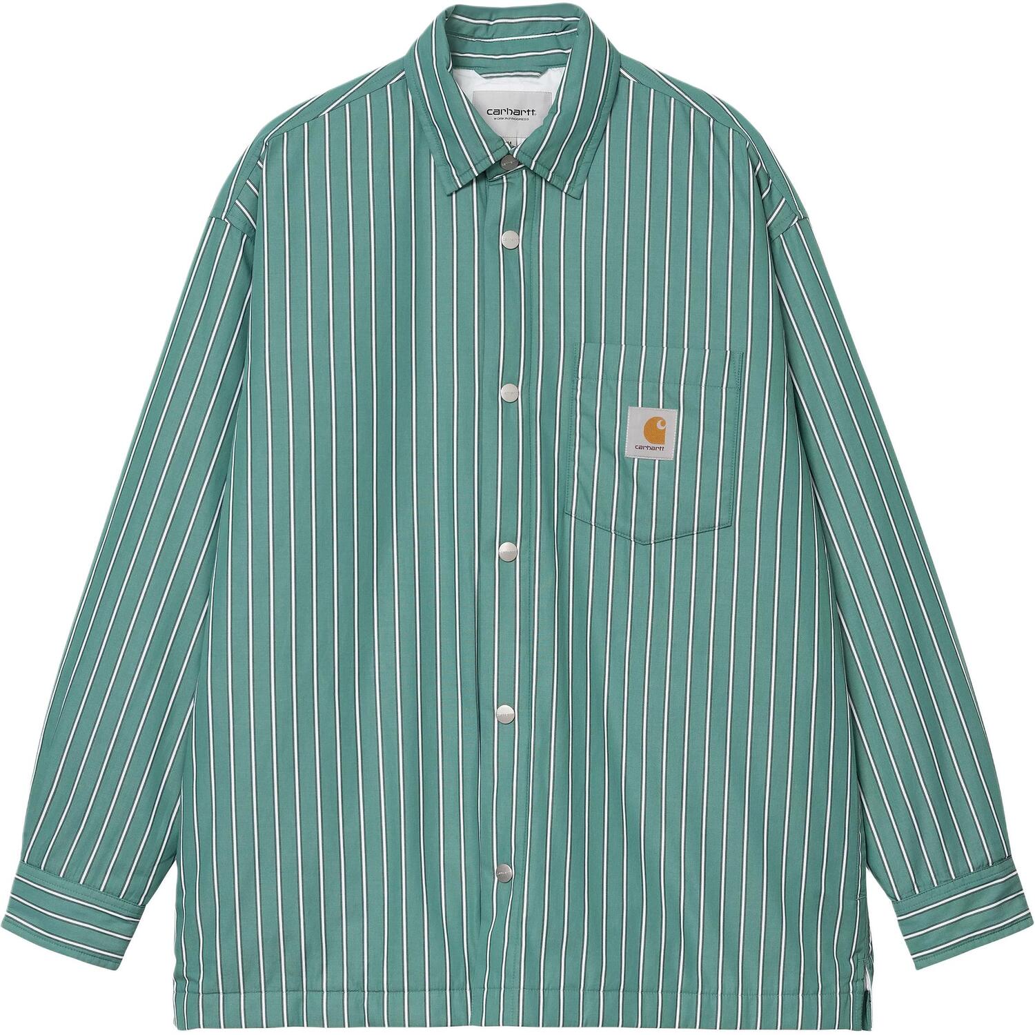 

Carhartt WIP Гримсби полосатая жаккардовая рубашка-куртка, Green
